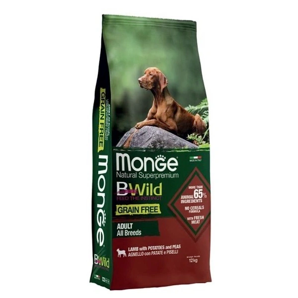 Bwild all breeds adult agnello con patate e piselli kg.12