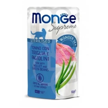 Cat supreme sterilised buste tonno con triglia e fagiolini gr.80x24