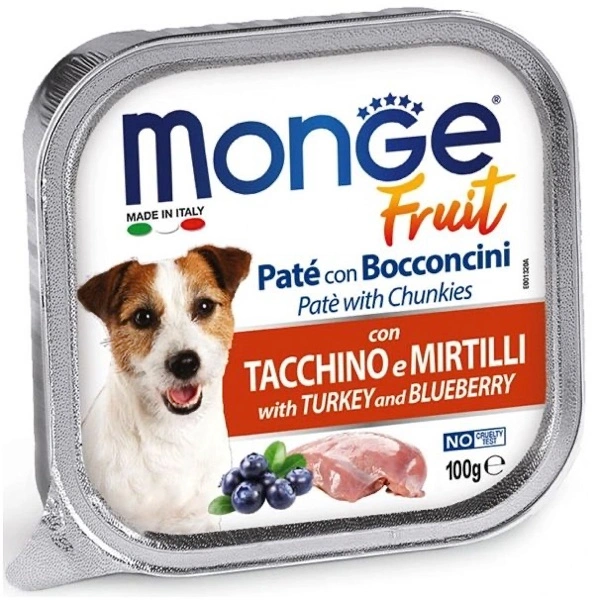 Fruit cane tacchino e mirtilli