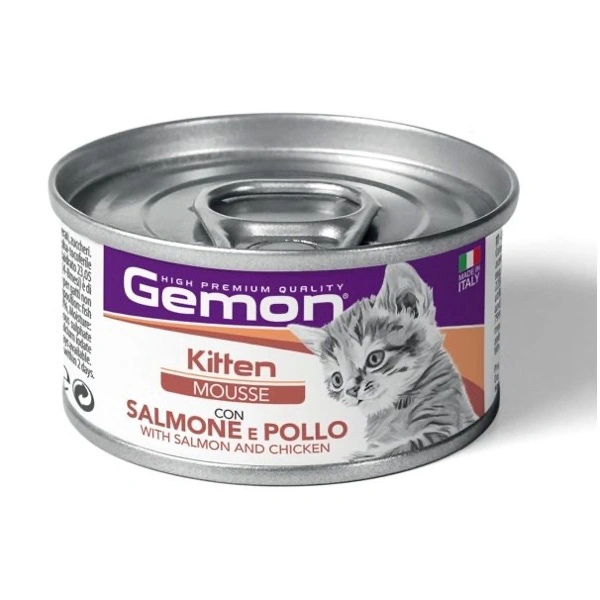 Gemon mousse kitten con salmone e pollo