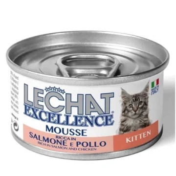 Lechat mousse kitten al salmone e pollo