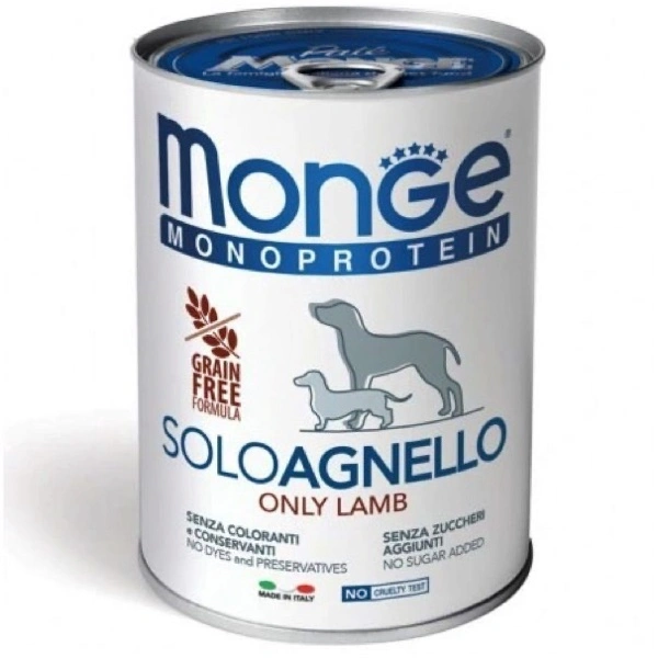 Monoprotein solo agnello per cani da 400g