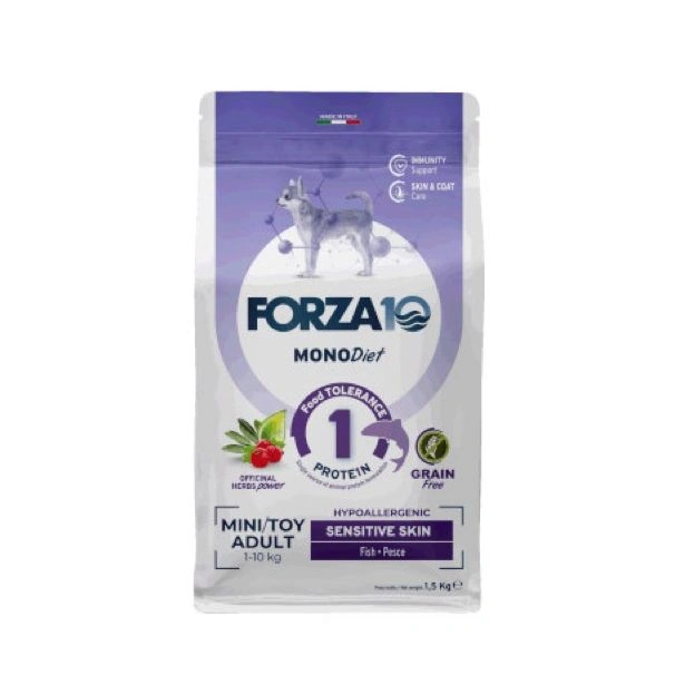 Diet mini&toy sensitive skin pesce 1,5kgx3