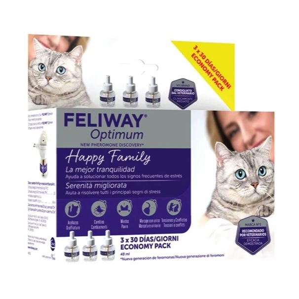 Feliway optimum 3 ricariche da ml 48