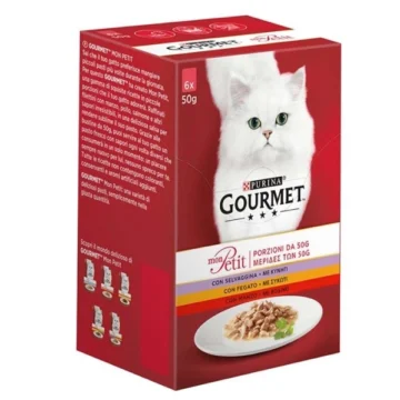 Gourmet mon petit carni selvaggina/fegato/ manzo gr 50x6