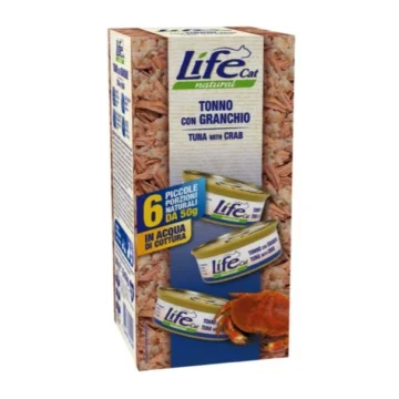 Lifecat multipack 6 x gr 50 tonno/granchio