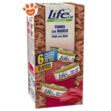 Lifecat multipack 6 x gr 50 tonno/manzo