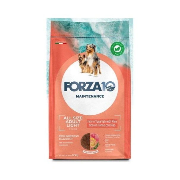 Maintenance per cane light all breeds con tonno e riso 12kg