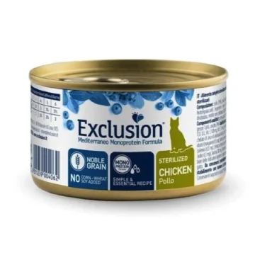 Exclusion mediterraneo noble cat umido sterilized pollo gr 85