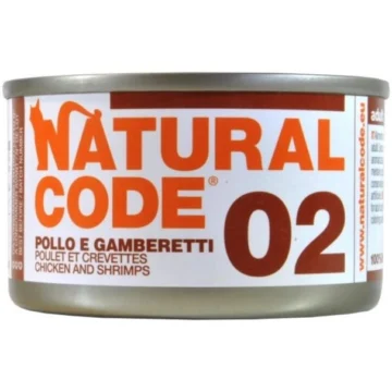 Natural code 02 cat pollo/gamberetti gr 85