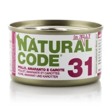 Natural code 31 cat pollo/amaranto/carote jelly gr 85