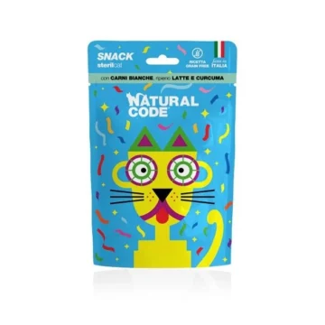 Natural code snack sterilised carni bianche/latte/curcuma gr 60