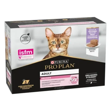 Pro plan cat buste multipack delicate mousse tacchino 12x gr 85