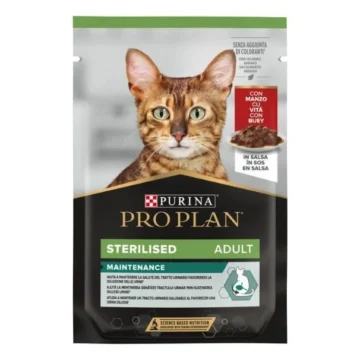 Pro plan cat buste sterilized salsa manzo 26x gr 85