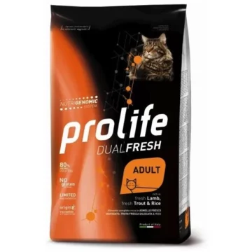 Prolife cat dual fresh agnello/trota/riso gr 400