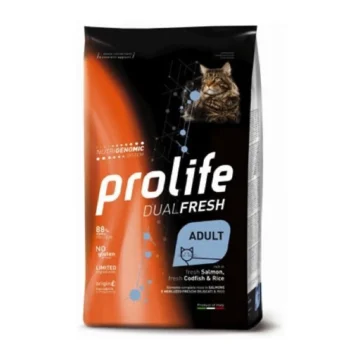 Prolife cat dual fresh salmone/merluzzo/riso gr 400