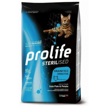 Prolife cat sterilized gf sogliola/patate kg 7