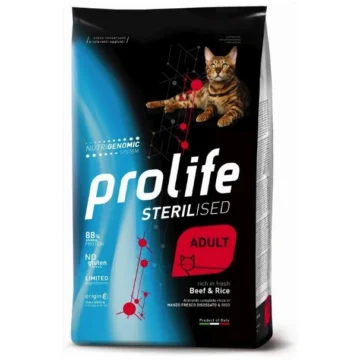 Prolife cat sterilized manzo/riso kg 1,5