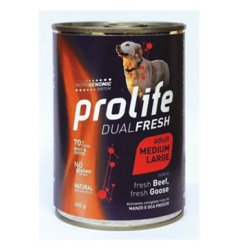 Prolife dog  dual medium/large manzo gr 400