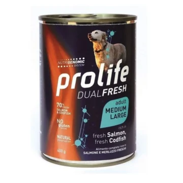 Prolife dog  dual medium/large salmone gr 400