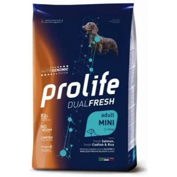 Prolife dog dual mini salmone/merluzzo/riso gr 600