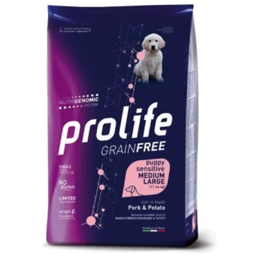 Prolife dog grain free medium/large puppy maiale/patate kg 2,5