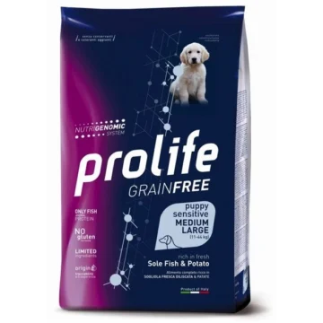 Prolife dog grain free puppy medium/large sogliola/patate kg 2,5
