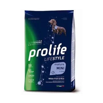 Prolife dog lifestyle senior mini pesce/riso gr 600
