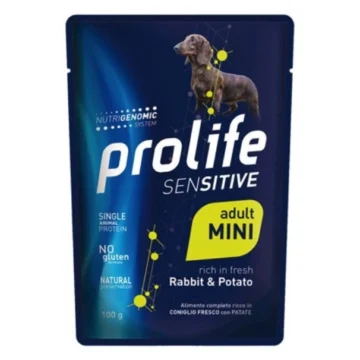 Prolife dog  sensitive buste mini coniglio 10x gr 100