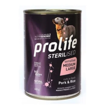 Prolife dog  sterilized medium/large maiale/riso gr 400