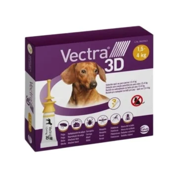 Vectra 3d cani 1,5/4 kg 3 pipette